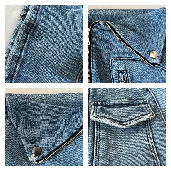 RtA Gisele Deconstructed Cargo Denim Mini Skirt Size S - Picture 10 of 12